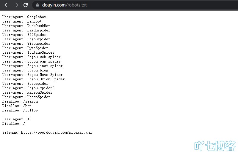 抖音的robots.txt