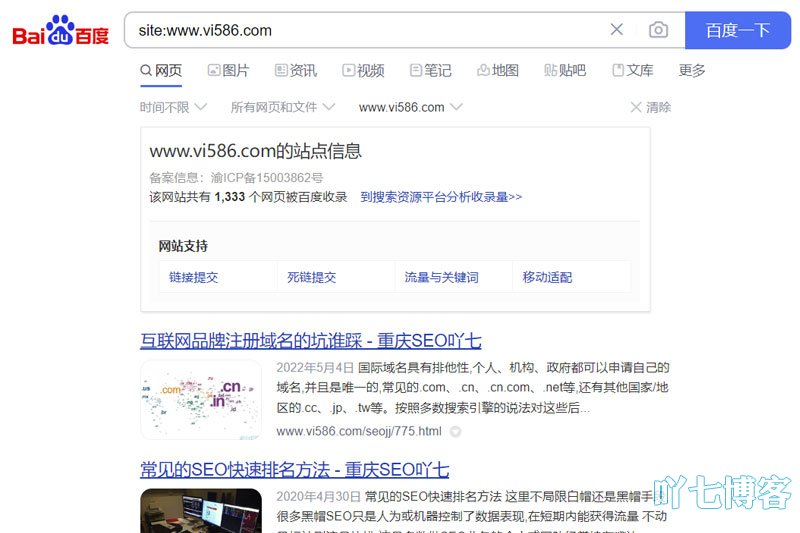 网站首页收录消失降权表现