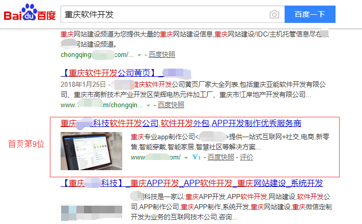 SEO优化结果